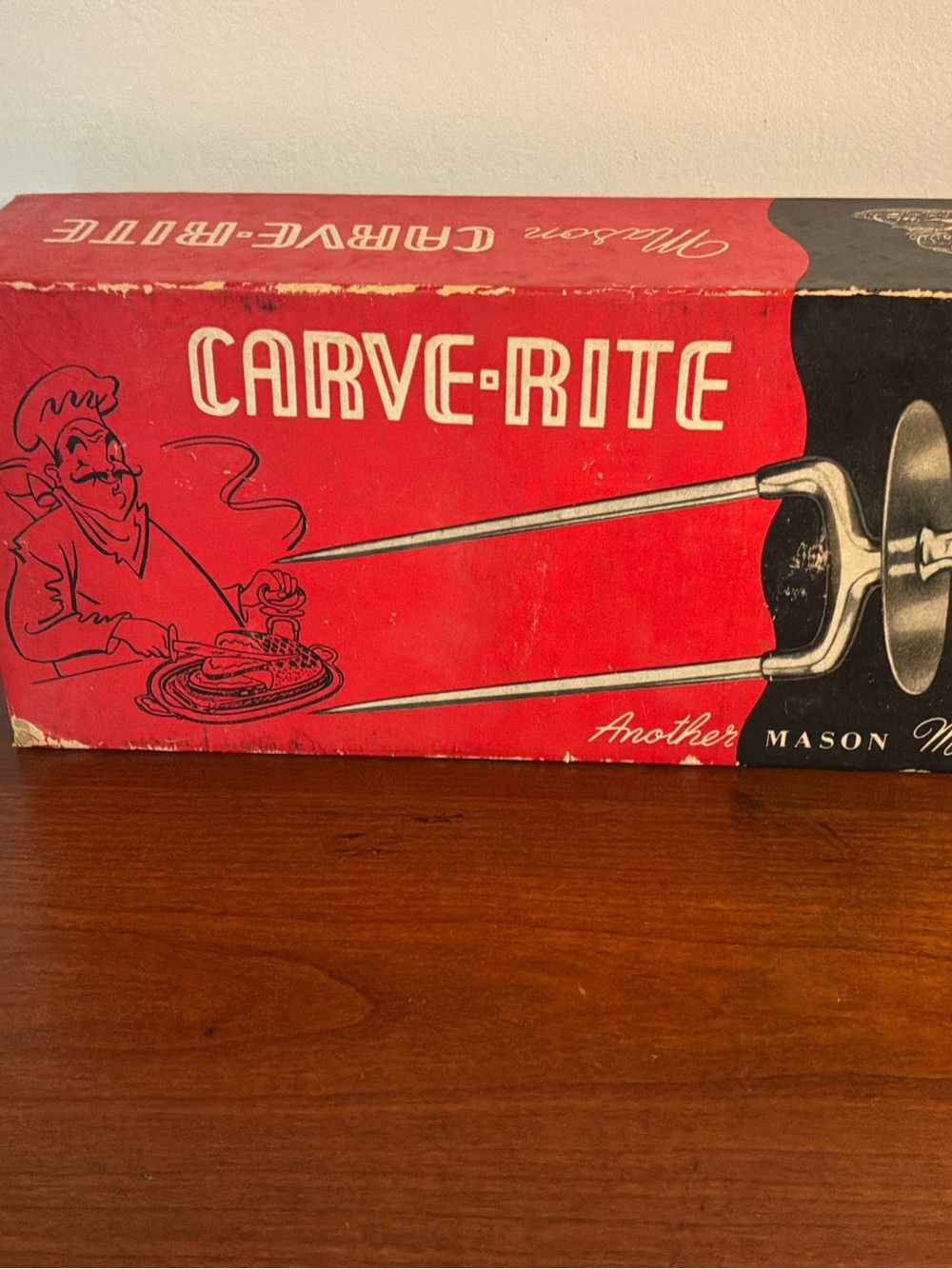 Mason Chrome Carve-Rite  Carving Fork in Original Box